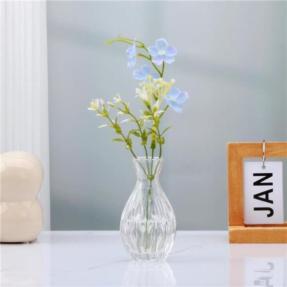 Glass Bud Vases Set of 4,Small Flower Vases for Wedding Centerpiece - Picture 5 of 8